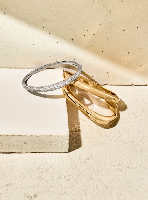 silver and gold rings