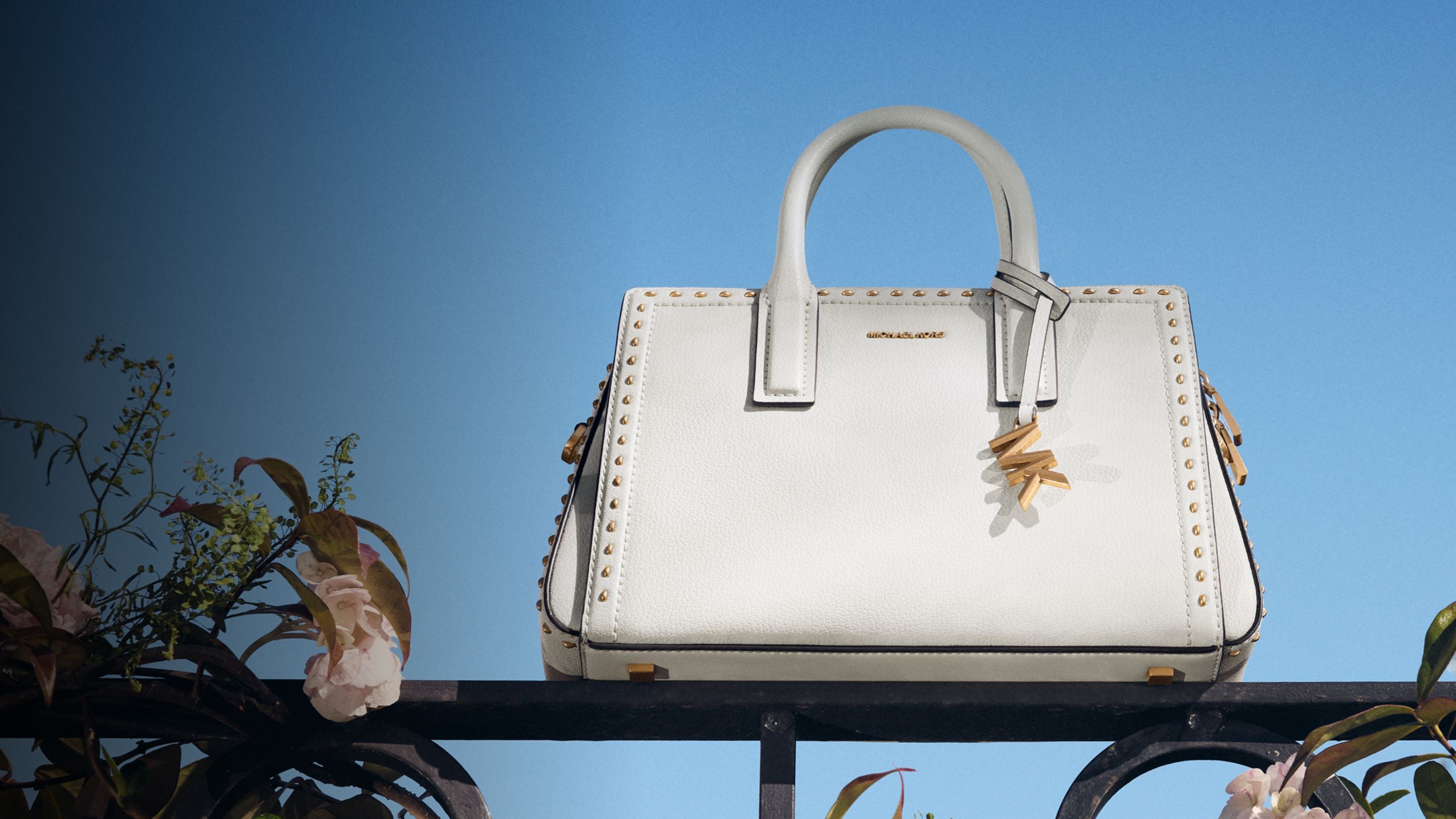 laila white leather satchel