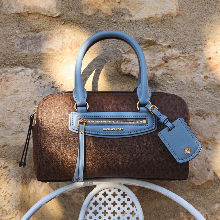 signature printed handbag