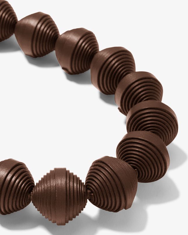 brown beaded necklace