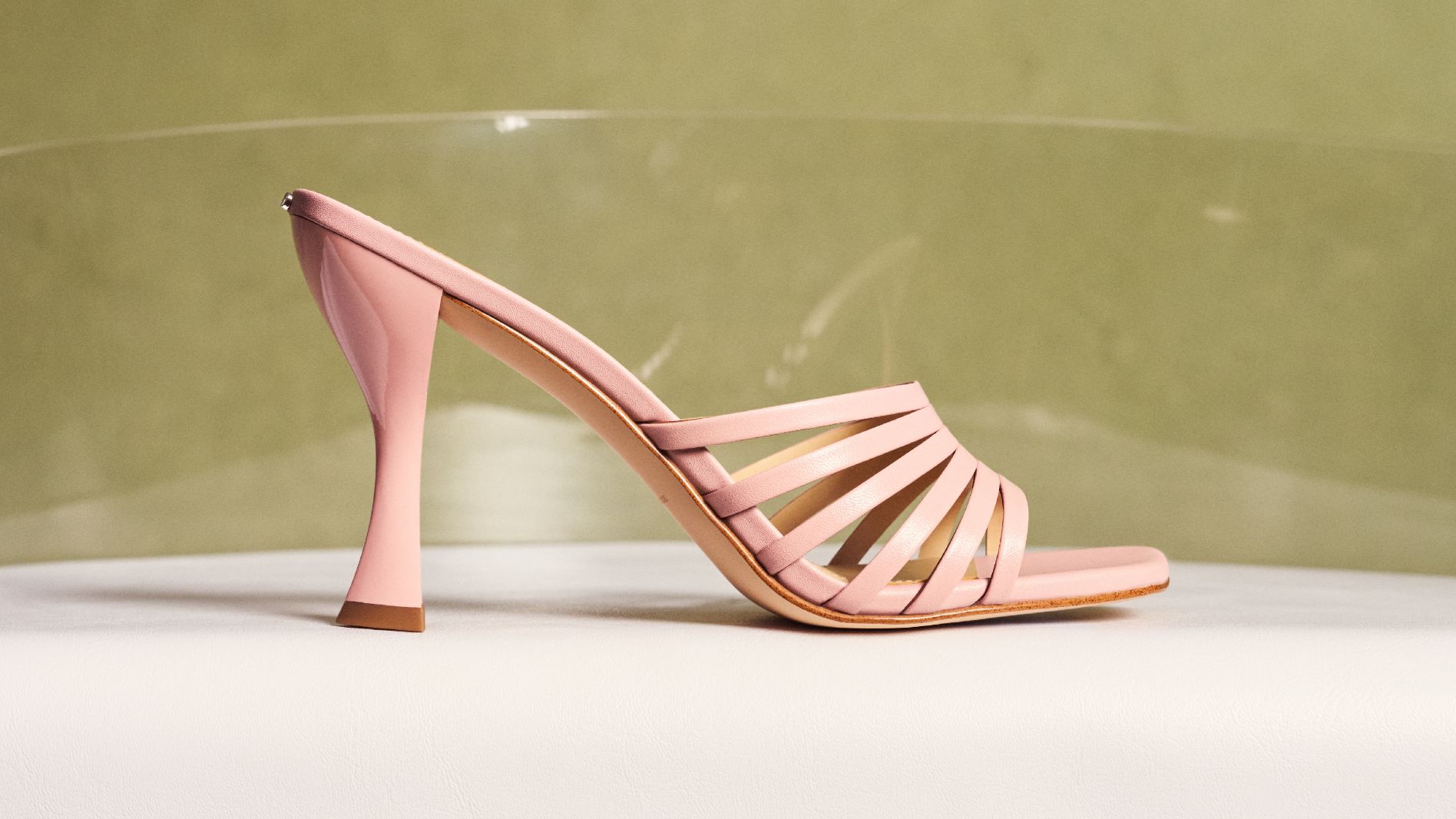 pink haisley leather sandal