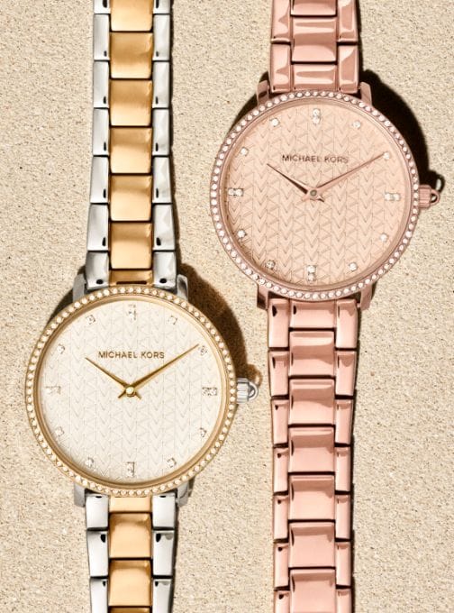 gold and rose gold watches