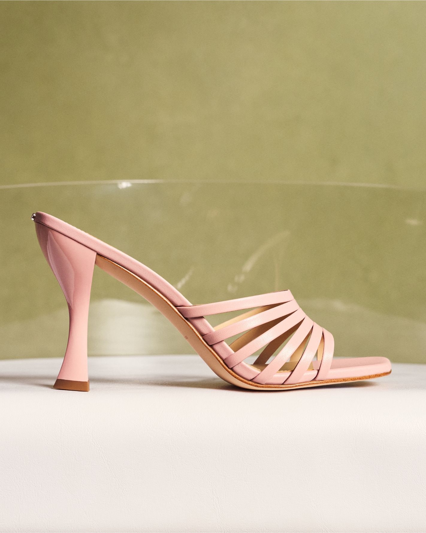 light pink heeled sandal
