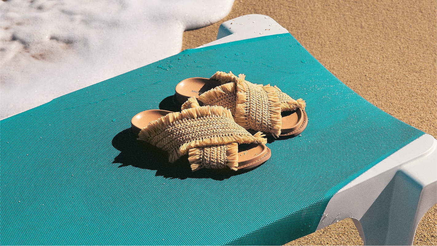 sandals on chair