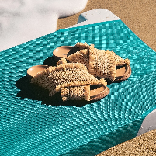 sandals on chair