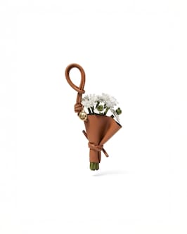 Leather Floral Bouquet Bag Charm