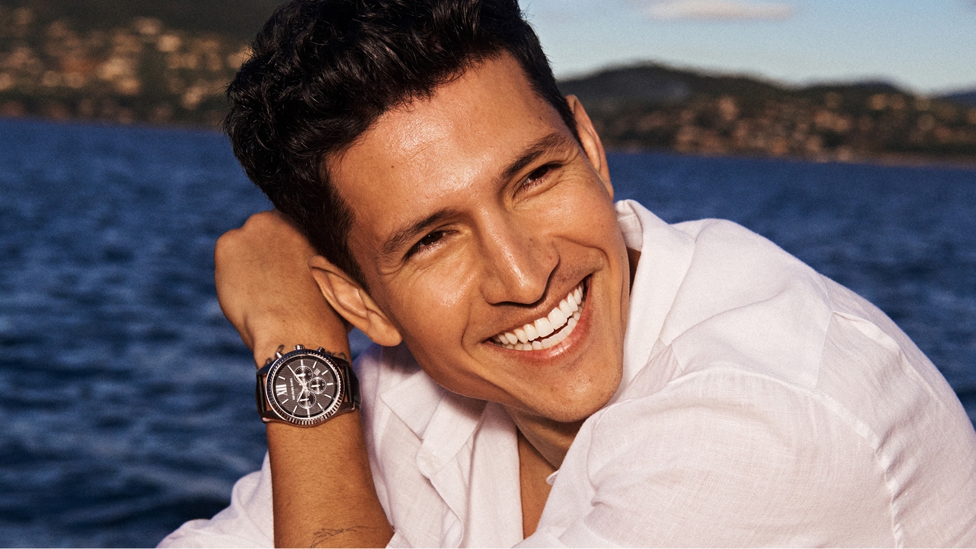 male model wearing watch