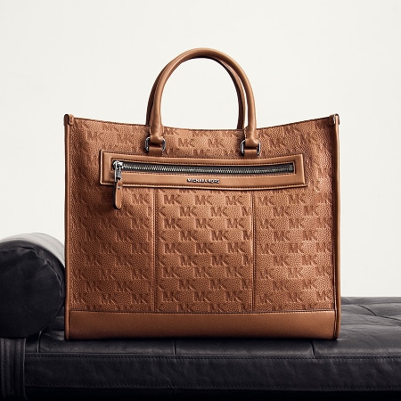 logo embossed tote bag