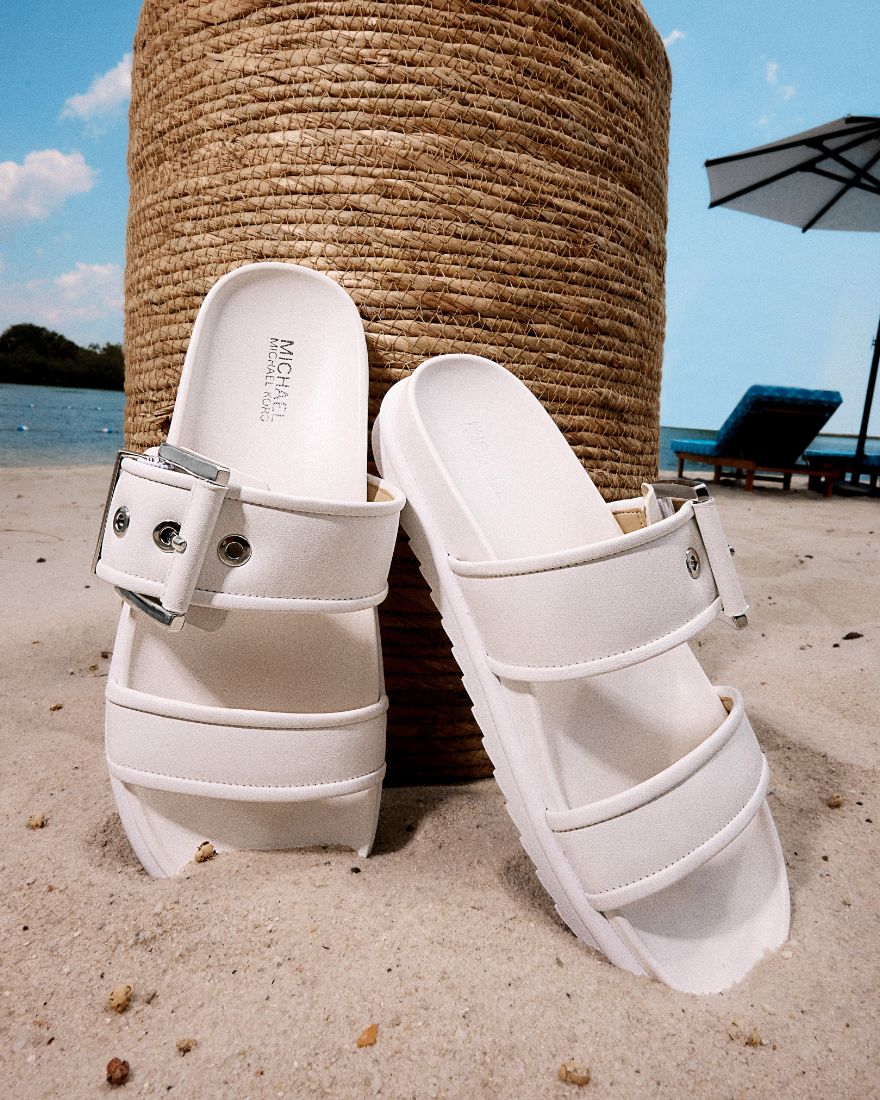 michael kors slides on the beach